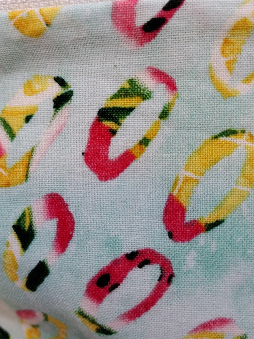 Handmade Multicolor Patterned Zippered Fabric Pouch